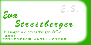 eva streitberger business card